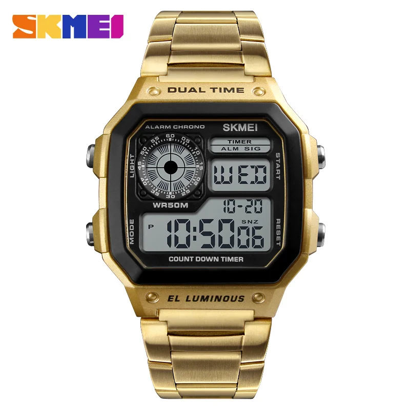 SKMEI 1335 Digital Watch for M - Vintage Alarm Clock ulasan dan harga
