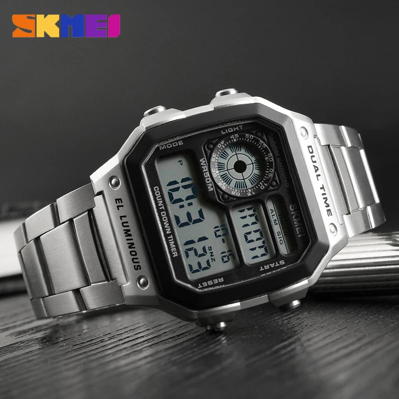 SKMEI 1335 Digital Watch for M - Vintage Alarm Clock ulasan dan harga