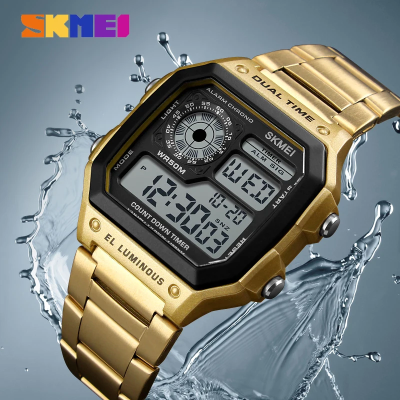 SKMEI 1335 Digital Watch for M - Vintage Alarm Clock ulasan dan harga