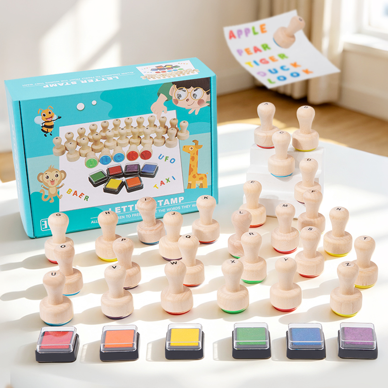 26 Pieces Wooden Alphabet Stam - Wooden Letter Sign ulasan dan harga