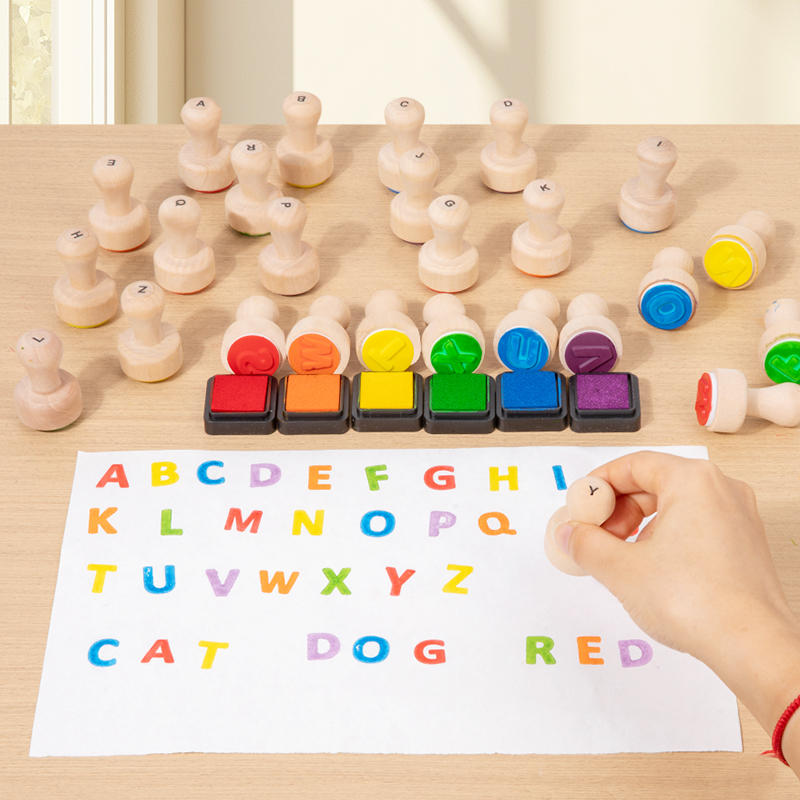 26 Pieces Wooden Alphabet Stam - Wooden Letter Sign ulasan dan harga