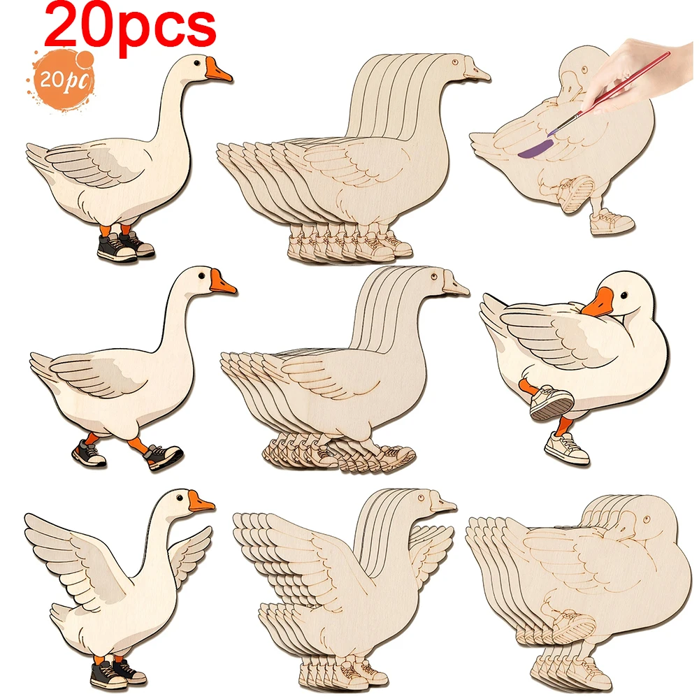20pcs Unfinished Wooden Craft  - Home Decor Diy ulasan dan harga