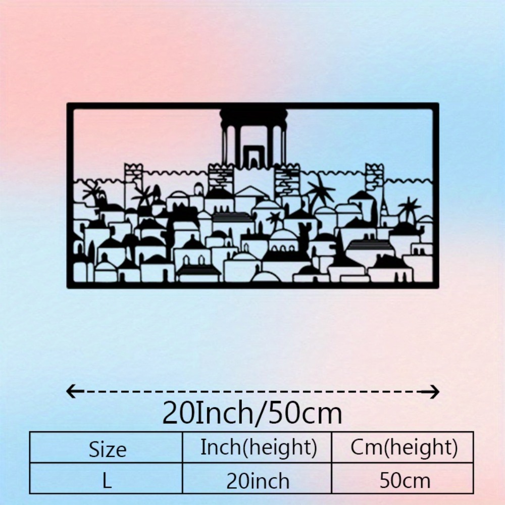 CIFBUY Metal Wall Art Jerusale - Home Decor You ulasan dan harga