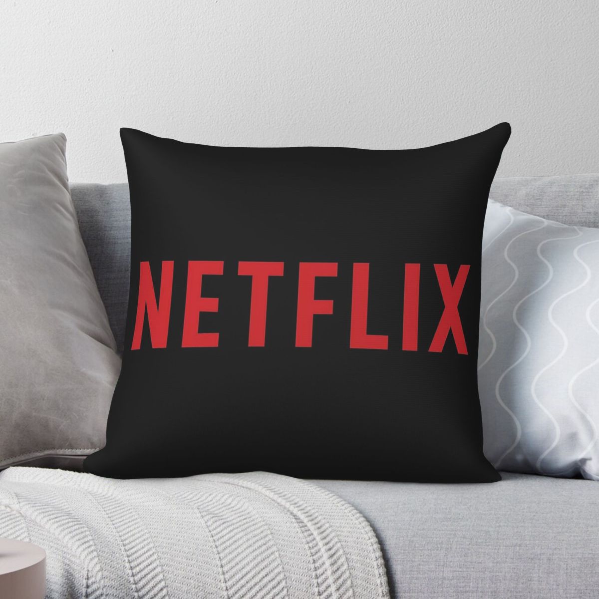 Netflix Logo Square Pillowcase - Home Decor Netflix ulasan dan harga