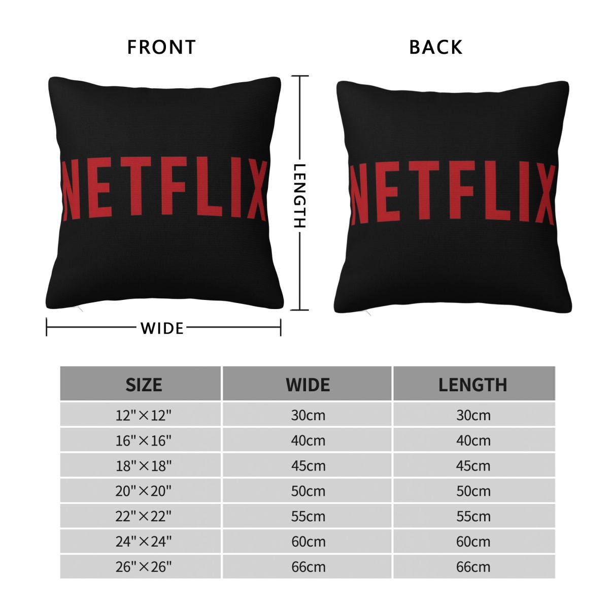 Netflix Logo Square Pillowcase - Home Decor Netflix ulasan dan harga