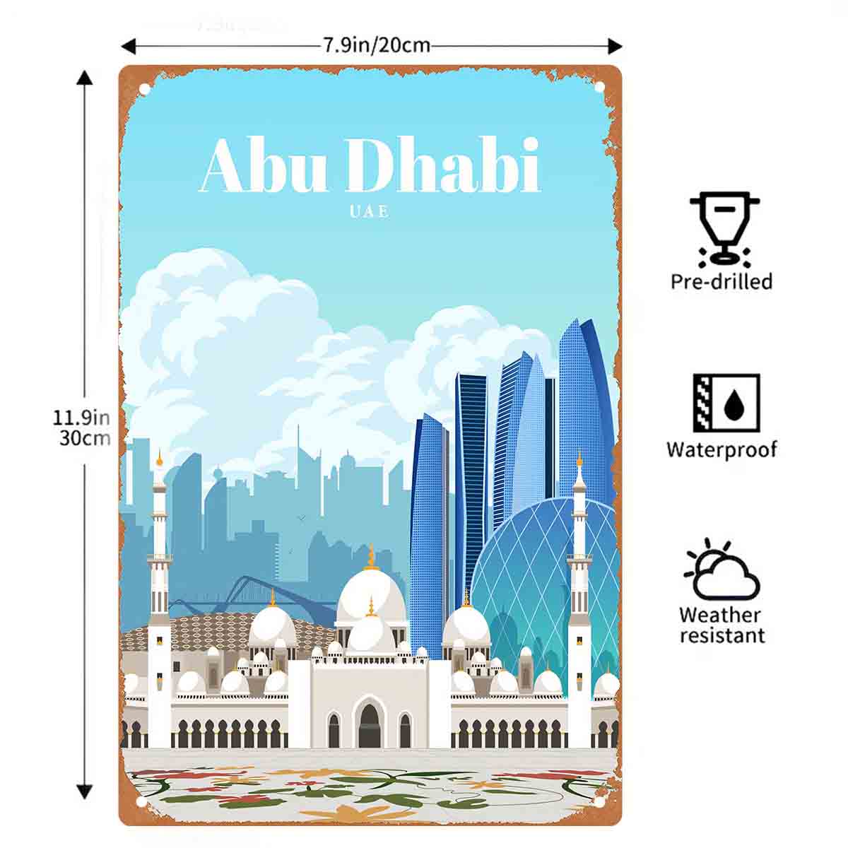 2D FLAT 1pc Abu Dhabi UAE Skyl - Home Decor Uae ulasan dan harga