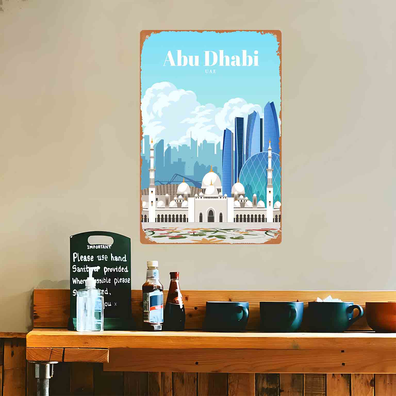 2D FLAT 1pc Abu Dhabi UAE Skyl - Home Decor Uae ulasan dan harga